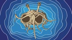Symbol minimalistic flying spaghetti monster