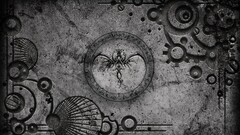 Symbols digital art monochrome