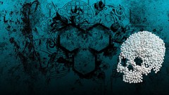 Symbols grunge medicine skulls drugs pills chemistry