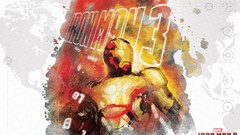 Symbols Iron Man hexagons numbers superheroes artwork iron man 
