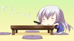 Tables Chibi long hair anime girls remote control