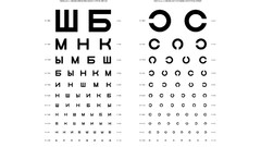 Tables Russian vision Cyrillic