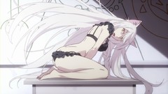 Tables white hair long hair lingerie classroom hanekawa tsubasa 