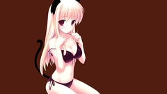 Tails bikini long hair