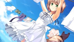 Tails dress summer green