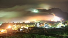 Taiwan houses mist cityscapes