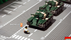 Tanks protest Tiananmen Square