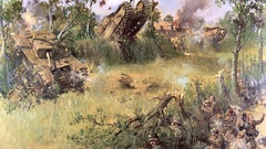 Tanks soldiers battle World