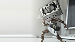 Tape guitar 3d artwork casette