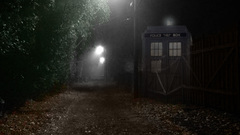 Tardis Doctor Who nighttime