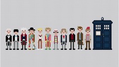 Tardis pixel art Doctor