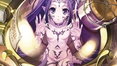 Tattoos demons purple hair