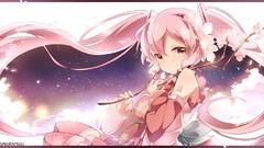 Tattoos pink hair pink eyes hatsune miku vocaloid cherry 