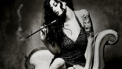 Tattoos smoking devil monochrome