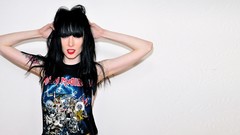 Tattoos woman black hair