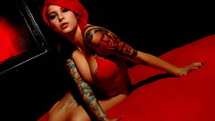 Tattoos woman redheads