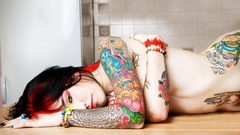 Tattoos woman redheads Jane