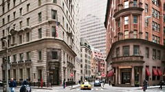 Taxi buildings urban cities streets new york city