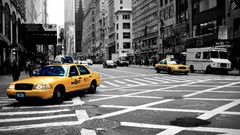 Taxi new york city color splash