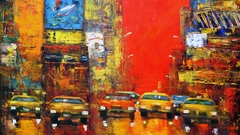 Taxi paintings new york