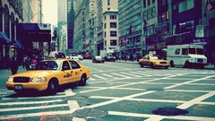 Taxi streets new york city