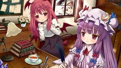 Tea Books wings window hats red eyes ink Ribbons curtains 