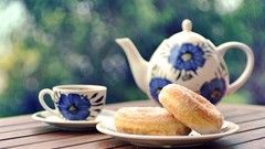 Tea donuts bokeh