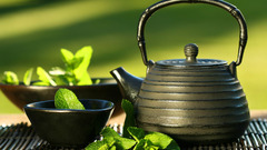 Tea mint teapots Herbs