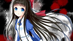 Tears anime girls blue eyes brunettes video games Mad Father 