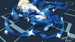 Tears blondes anime girls blue eyes crying short hair vocaloid 