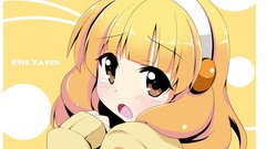 Tears blondes anime girls brown eyes open mouth hair band moe 