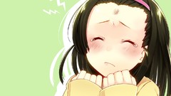 Tears blush anime girls closed eyes short hair bakemonogatari 