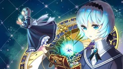 Tears dress casket blue hair boots blue eyes short hair 