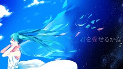 Tears dress long hair anime girls closed eyes crying hatsune 