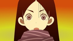 Tears faces scarfs long hair pink eyes anime girls sayonara 