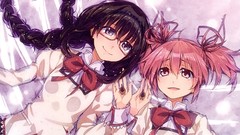 Tears glasses tattoos pink hair pink eyes short hair braids 