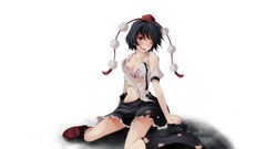 Tears hats scars red eyes sitting shirts skirts blush anime 