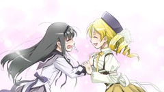 Tears long hair brunettes mahou shoujo madoka magica akemi 