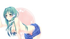 Tears snakes blush long hair anime girls green eyes kochiya 