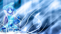 Techno blue abstract Anime