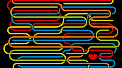 Techno lines Hearts colors