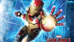 Technology Iron Man numbers glowing superheroes iron man 3 