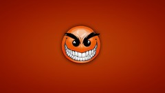 Teeth red background smiling smiley face demons