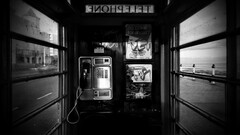 telephone monochrome urban phone box