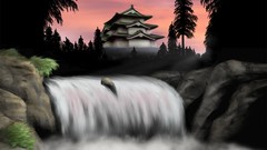 Temples forests asian architecture