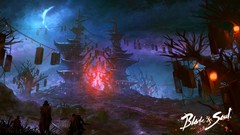 Temples mmorpg artwork video games blade and soul fantasy art