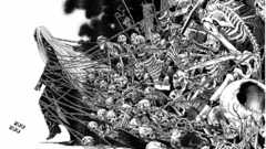 Tenjou tenge grayscale skeletons