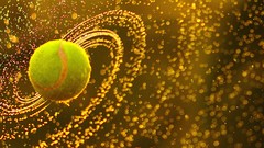 Tennis water drops tennis balls