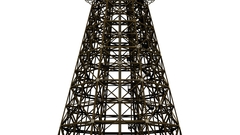 Tesla tower on white