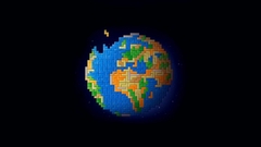 Tetris Earth pixelation